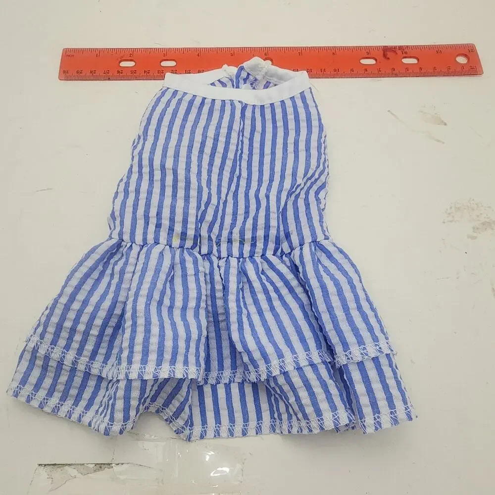 Dog Dress XS Blue striped